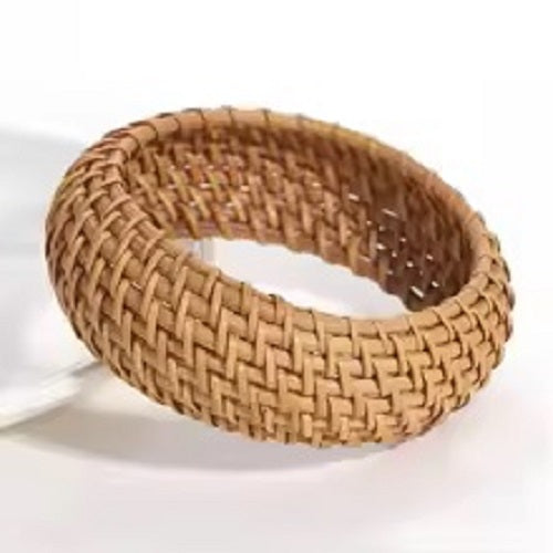 Bracelet en rotin pour femmes fait à la main Léger Paille Osier Tresse Tissé
