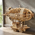 Puzzle 3D DIY 1 pièce en Bois pour Assemblage modèle dirigeable Airship, Jouet Artisanal, kit pour Adultes Enfant, Jeu de Construction Assemblage