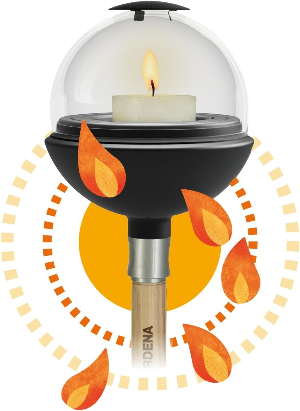 Lanterne d'extérieur porte bougie en Verre GARDENA 11430-20 ClickUp