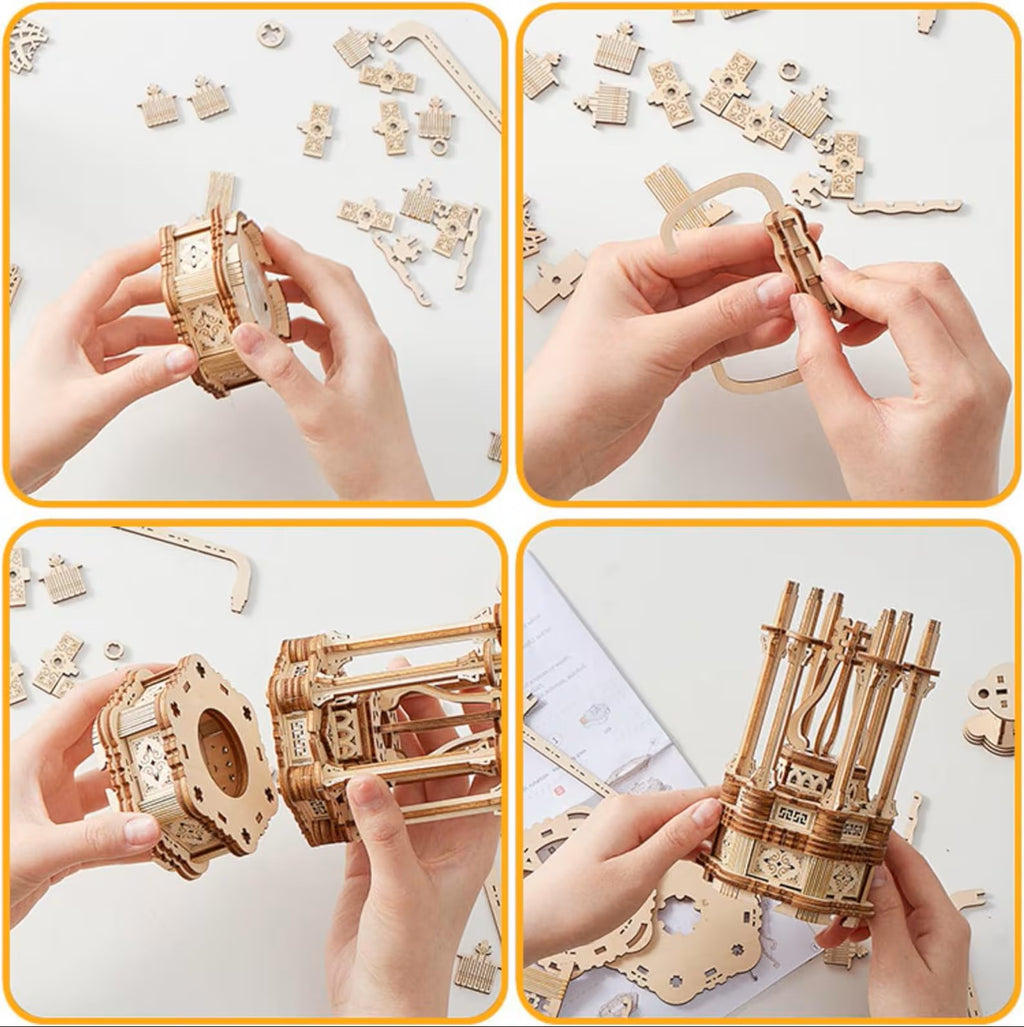Puzzle 3D DIY 1 pièce en Bois pour Assemblage modèle dirigeable Airship, Jouet Artisanal, kit pour Adultes Enfant, Jeu de Construction Assemblage